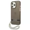 Guess GUHCP13LHTSGSK custodia rigida traslucida con cinturino per Apple iPhone 13 Pro / iPhone 13, nera