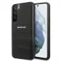AMG AMHCS22MGSEBK custodia rigida in pelle con linee in rilievo per Samsung Galaxy S22+ (SM-S906) - nera