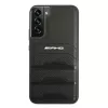 AMG AMHCS22MGSEBK custodia rigida in pelle con linee in rilievo per Samsung Galaxy S22+ (SM-S906) - nera