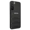 AMG AMHCS22MGSEBK custodia rigida in pelle con linee in rilievo per Samsung Galaxy S22+ (SM-S906) - nera