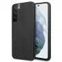 AMG AMHCS22MBLSCA custodia rigida per Samsung Galaxy S22+ Carbon Stripe & Embossed nera