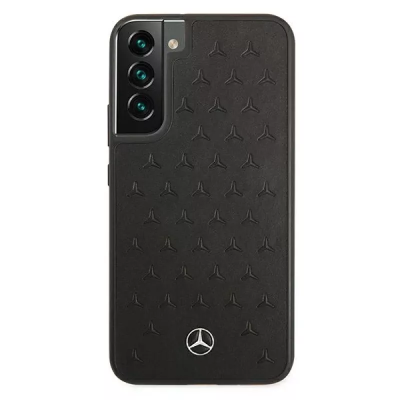 Mercedes-Benz MEHCS22MPSQBK custodia rigida per S22+ in pelle Stars Pattern nera