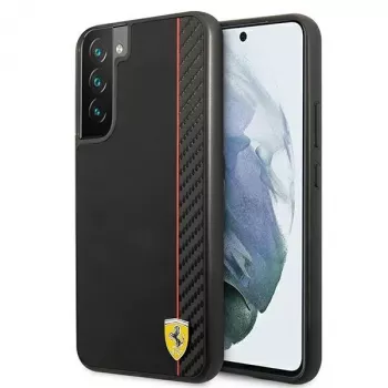 Ferrari FESAXHCS22MBK S22+ S906 custodia rigida nera On Track Carbon Stripe