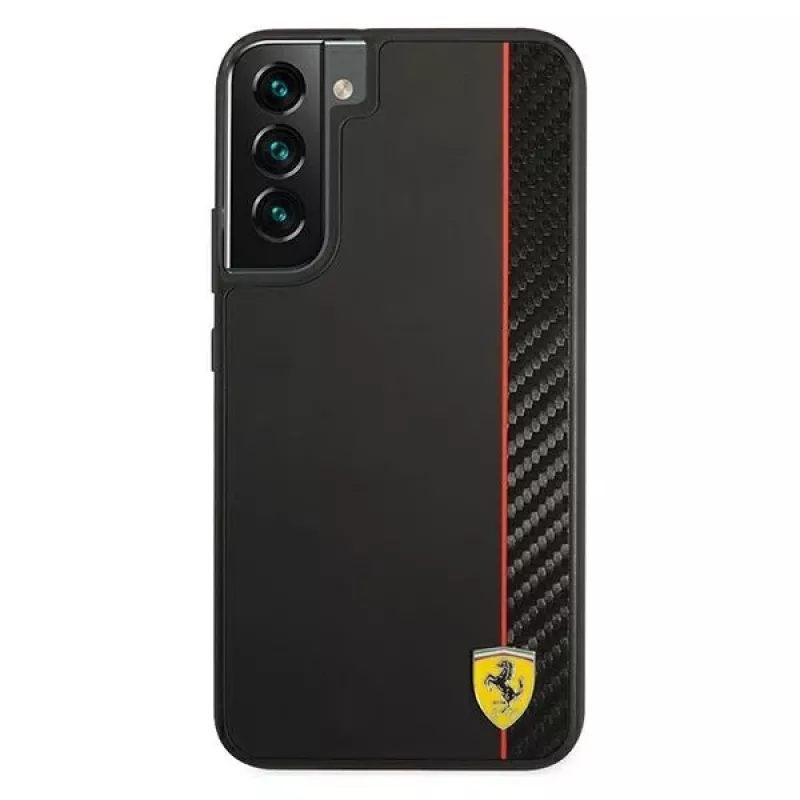 Ferrari FESAXHCS22MBK S22+ S906 custodia rigida nera On Track Carbon Stripe