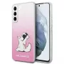 Karl Lagerfeld KLHCS22MCFNRCPI custodia rigida per Samsung Galaxy S22+ / S906 - rosa Choupette Eat