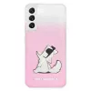 Karl Lagerfeld KLHCS22MCFNRCPI custodia rigida per Samsung Galaxy S22+ / S906 - rosa Choupette Eat