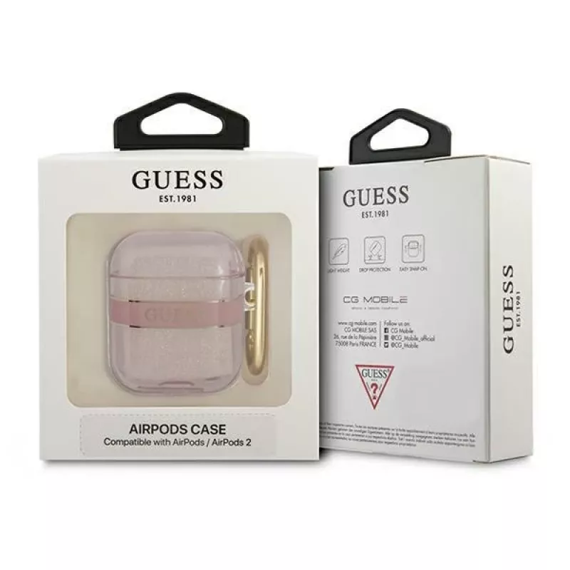 Guess GUA2HHTSP Strap Collection custodia protettiva per Apple AirPods 1/2 - rosa