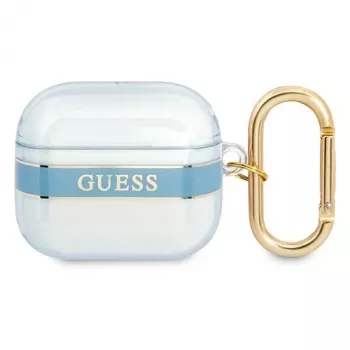 Guess GUA3HHTSB custodia protettiva Strap Collection per Apple AirPods 3ª generazione - blu