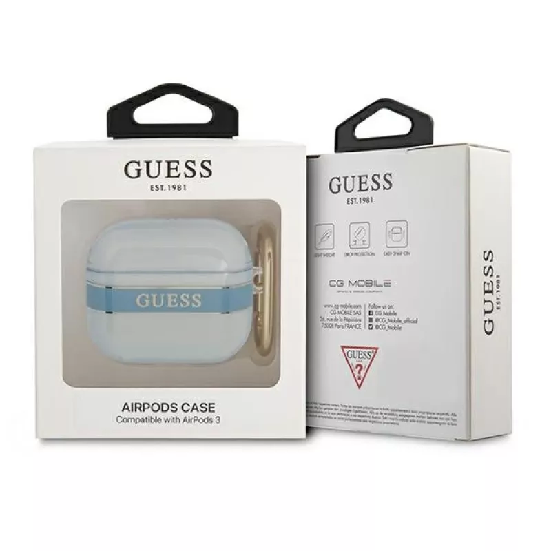 Guess GUA3HHTSB Strap Collection custodia protettiva per Apple AirPods 3ª generazione - blu