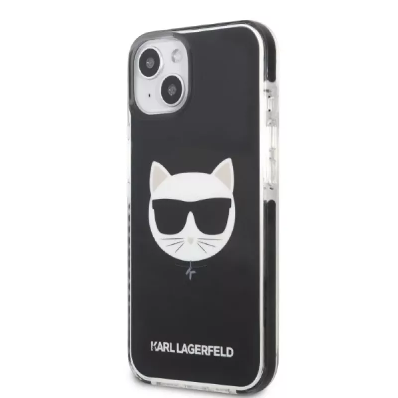Karl Lagerfeld KLHCP13STPECK iPhone 13 mini 5.4 custodia rigida nera Choupette Head