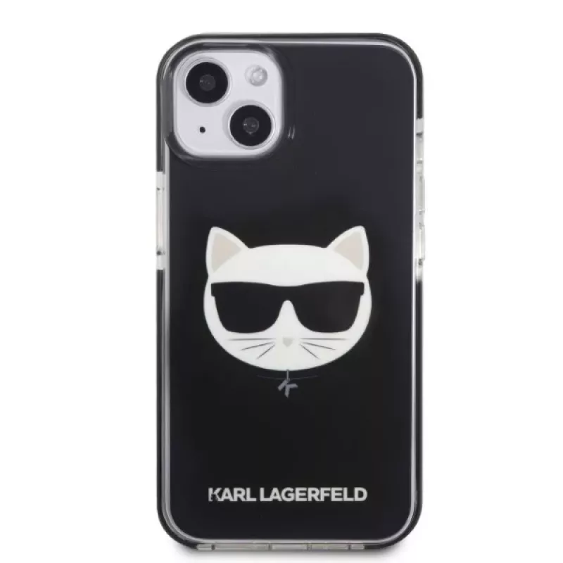 Karl Lagerfeld KLHCP13STPECK iPhone 13 mini 5.4 custodia rigida nera Choupette Head
