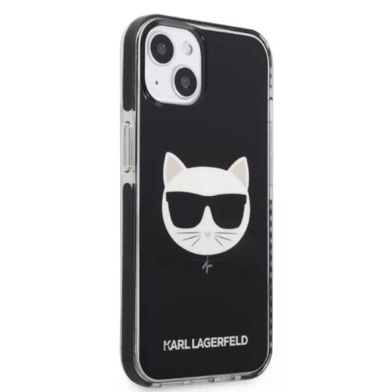Karl Lagerfeld KLHCP13STPECK iPhone 13 mini 5.4 custodia rigida nera Choupette Head