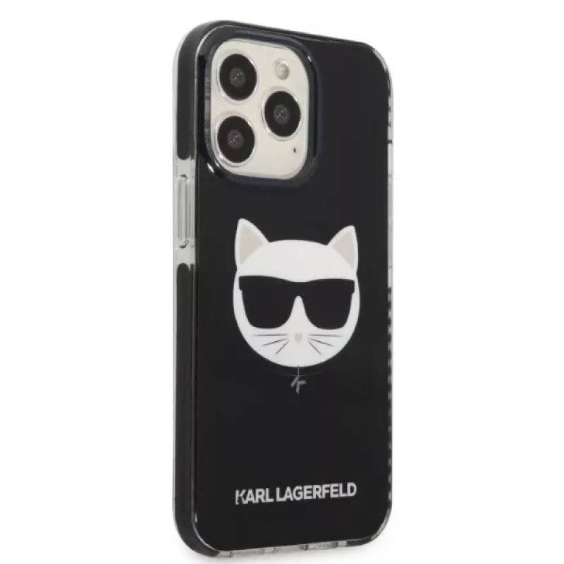 Karl Lagerfeld KLHCP13LTPECK iPhone 13 Pro / 13 6.1 custodia rigida nera Choupette Head