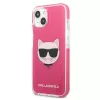 Karl Lagerfeld KLHCP13MTPECPI iPhone 13 / 14 / 15 6.1 custodia rigida fucsia Choupette Head