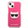 Karl Lagerfeld KLHCP13MTPECPI iPhone 13 / 14 / 15 6.1 custodia rigida fucsia Choupette Head