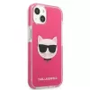 Karl Lagerfeld KLHCP13MTPECPI iPhone 13 / 14 / 15 6.1 custodia rigida fucsia Choupette Head
