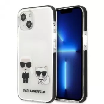 KARL LAGERFELD custodia rigida per iPhone 13 mini bianca Karl & Choupette