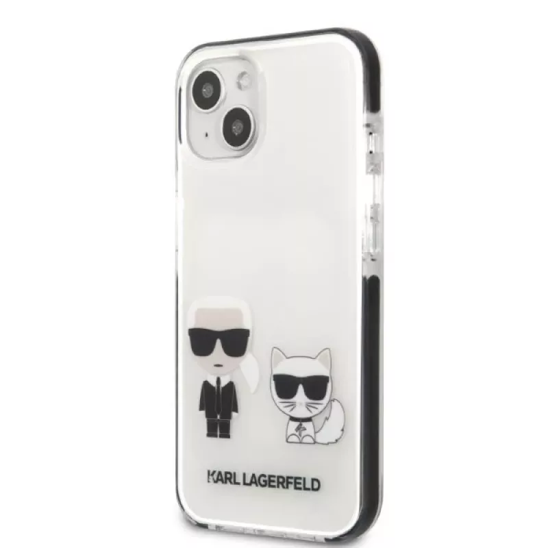 KARL LAGERFELD custodia rigida per iPhone 13 mini bianca Karl & Choupette