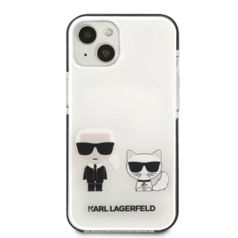 KARL LAGERFELD custodia rigida per iPhone 13 mini bianca Karl & Choupette