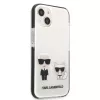 KARL LAGERFELD custodia rigida per iPhone 13 mini bianca Karl & Choupette