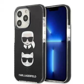 Karl Lagerfeld KLHCP13LTPE2TK iPhone 13 Pro / 13 6.1 custodia rigida nera Karl & Choupette Head