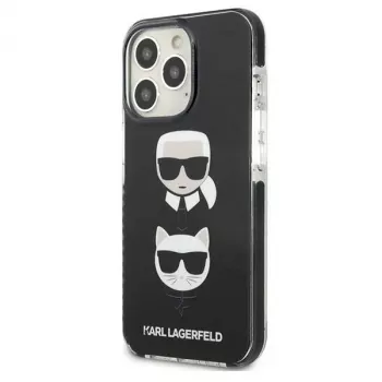 Karl Lagerfeld KLHCP13LTPE2TK iPhone 13 Pro / 13 6.1 custodia rigida nera Karl & Choupette Head