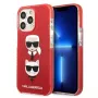 Karl Lagerfeld KLHCP13LTPE2TR iPhone 13 Pro / 13 6.1 custodia rigida rossa Karl & Choupette Head