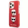 Karl Lagerfeld KLHCP13LTPE2TR iPhone 13 Pro / 13 6.1 custodia rigida rossa Karl & Choupette Head