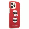 Karl Lagerfeld KLHCP13LTPE2TR iPhone 13 Pro / 13 6.1 custodia rigida rossa Karl & Choupette Head