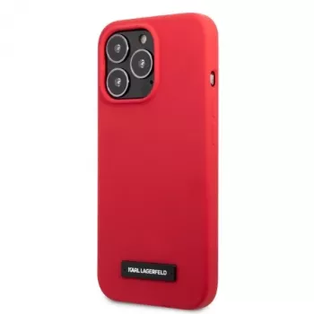 Karl Lagerfeld KLHCP13LSLMP1R custodia rigida in silicone Plaque per iPhone 13 Pro / 13 6,1