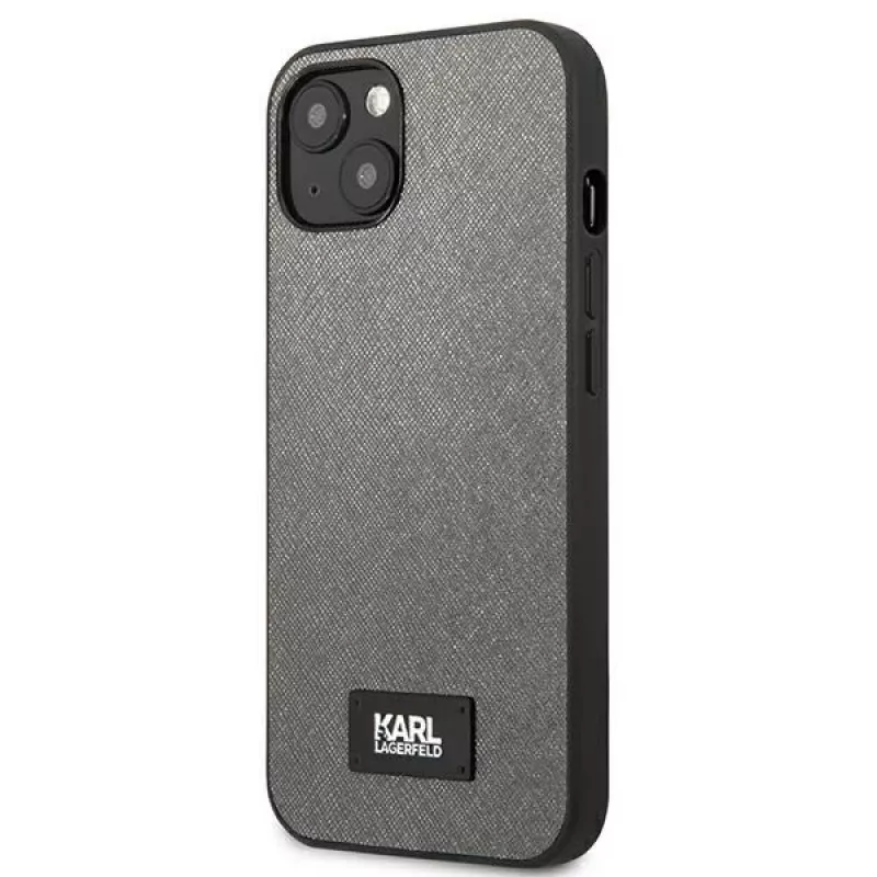 Karl Lagerfeld custodia rigida Saffiano Plaque per Apple iPhone 13 Mini 5,4