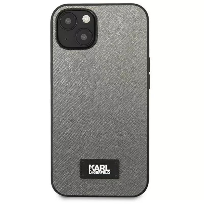 Karl Lagerfeld custodia rigida Saffiano Plaque per Apple iPhone 13 Mini 5,4