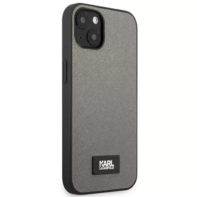 Karl Lagerfeld custodia rigida Saffiano Plaque per Apple iPhone 13 Mini 5,4