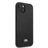 Karl Lagerfeld KLHCP13SSFMP2K custodia rigida Saffiano Plaque per iPhone 13 mini, nera