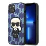Karl Lagerfeld KLHCP13SPMNIKBL Custodia rigida per iPhone 13 mini blu Monogram Ikonik Patch
