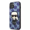 Karl Lagerfeld KLHCP13SPMNIKBL Custodia rigida per iPhone 13 mini blu Monogram Ikonik Patch