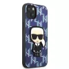 Karl Lagerfeld KLHCP13SPMNIKBL Custodia rigida per iPhone 13 mini blu Monogram Ikonik Patch