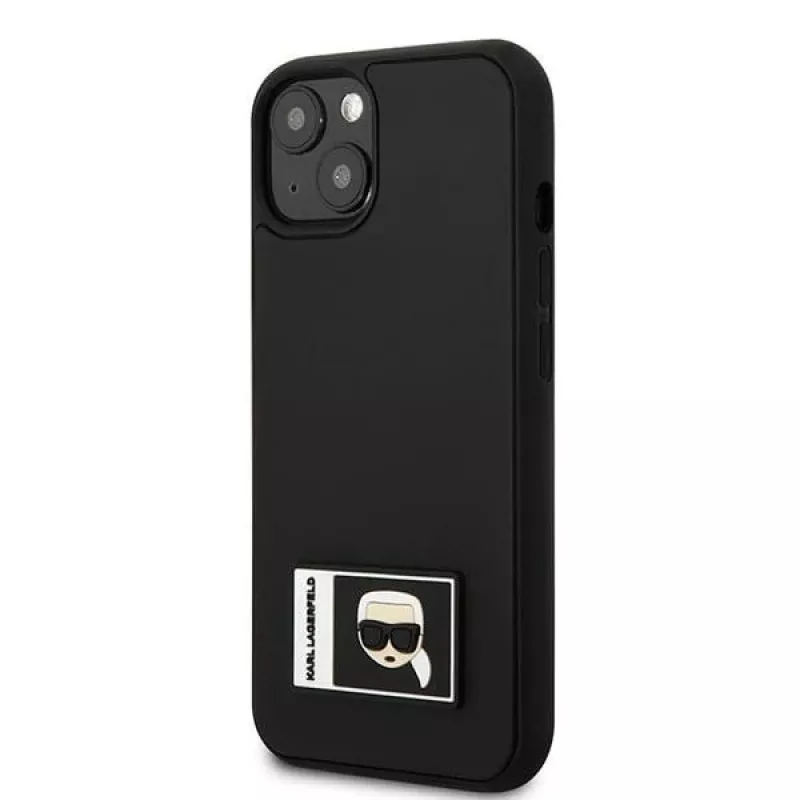 Karl Lagerfeld KLHCP13S3DKPK Custodia rigida Ikonik Patch per iPhone 13 mini, nero