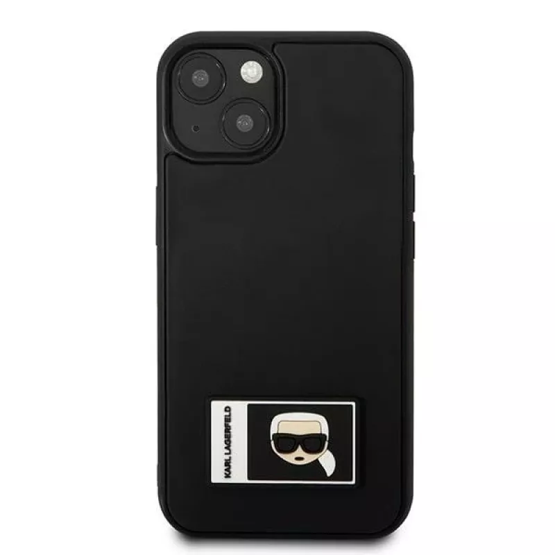 Karl Lagerfeld KLHCP13S3DKPK Custodia rigida Ikonik Patch per iPhone 13 mini, nero