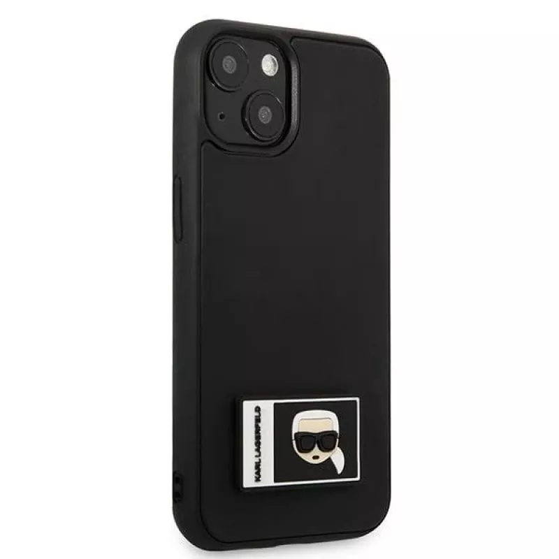 Karl Lagerfeld KLHCP13S3DKPK Custodia rigida Ikonik Patch per iPhone 13 mini, nero