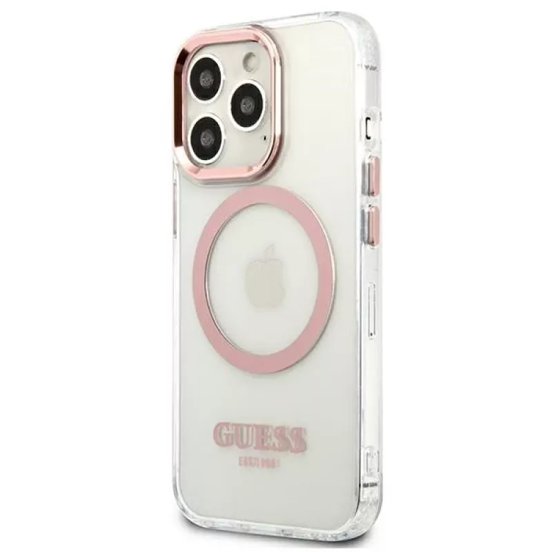 Guess Custodia rigida Metal Outline MagSafe per iPhone 13 Pro / 13 6,1