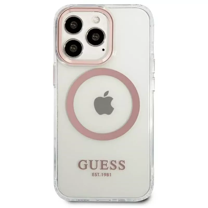 Guess Custodia rigida Metal Outline MagSafe per iPhone 13 Pro / 13 6,1