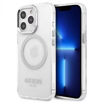 Guess GUHMP13LHTRMS Custodia rigida Metal Outline MagSafe per iPhone 13 Pro / iPhone 13 6,1