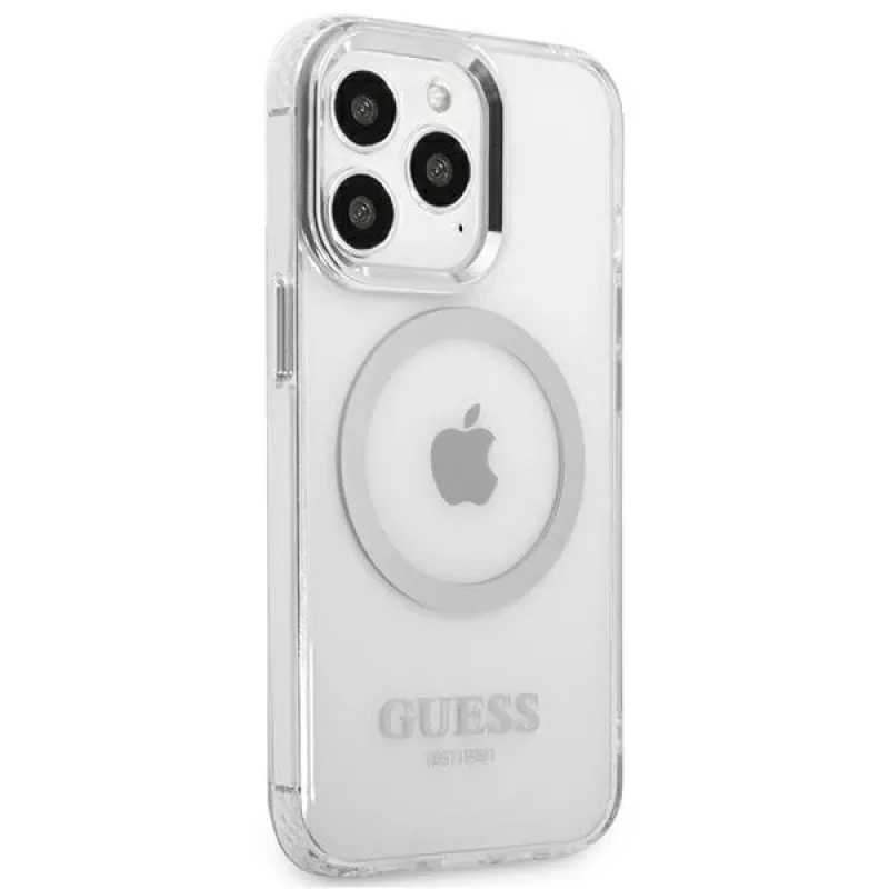 Guess GUHMP13LHTRMS Custodia rigida Metal Outline MagSafe per iPhone 13 Pro / iPhone 13 6,1