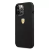 Ferrari FESSIHMP13LBK Custodia rigida in silicone MagSafe per iPhone 13 Pro / 13 nero