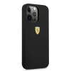 Ferrari FESSIHMP13LBK Custodia rigida in silicone MagSafe per iPhone 13 Pro / 13 nero