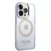 Guess Custodia rigida Gold Outline Translucent per Apple iPhone 14 Pro 6,1