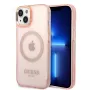 Guess Custodia rigida Gold Outline Translucent MagSafe per iPhone 13/14/15 6,1