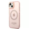 Guess Custodia rigida Gold Outline Translucent MagSafe per iPhone 13/14/15 6,1