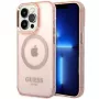 Guess Custodia rigida Gold Outline Translucent MagSafe per iPhone 14 Pro Max 6,7